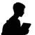 silhouette of a student